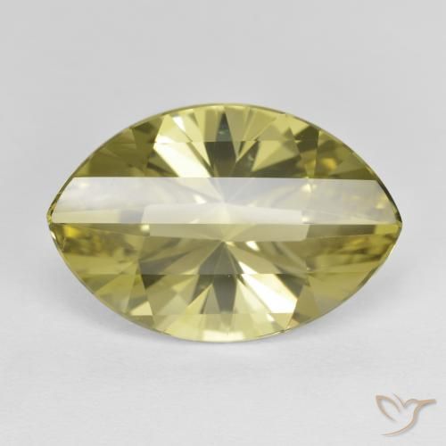 9.89ct Натуральный Средне-светло-желтый Кварц, Маркиза, Чистота VVS