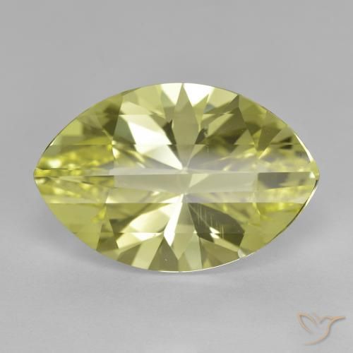 9.51ct Натуральный Лимонно-желтый Кварц, Маркиза, VVS-VS