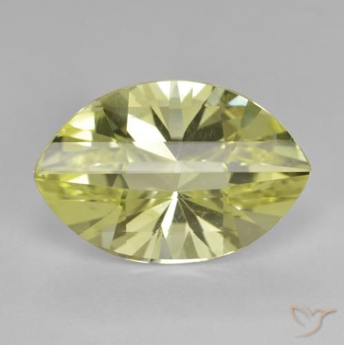 9.82ct Натуральный Лимонно-желтый Кварц, Маркиза, Чистота VS