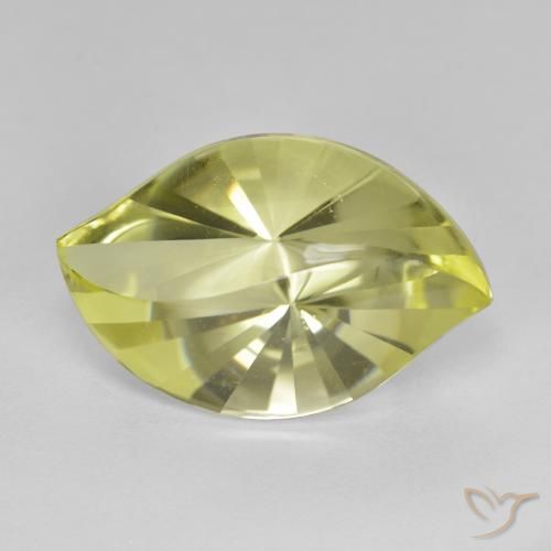 10.43ct Натуральный Средне-светло-желтый Кварц, Маркиза, Чистота VVS