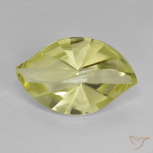 8.99ct Натуральный Лимонно-желтый Кварц, Маркиза, Чистота VVS