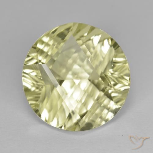 10.30ct Натуральный Светло-желтый Кварц, Круглый, Чистота VVS