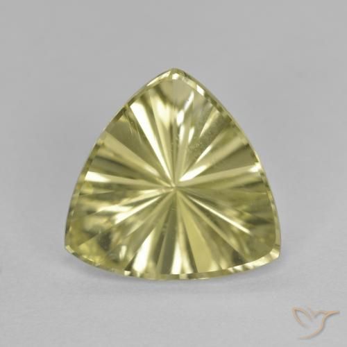 2.13ct Натуральный Зеленовато-желтый Кварц, Триллион, Чистота VVS