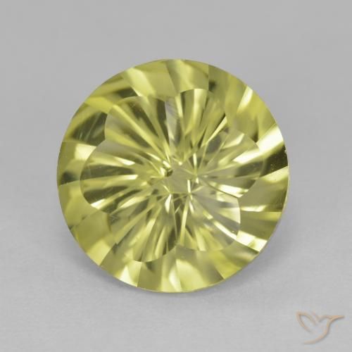 4.90ct Натуральный Лимонно-желтый Кварц, Круглый, Чистота VVS