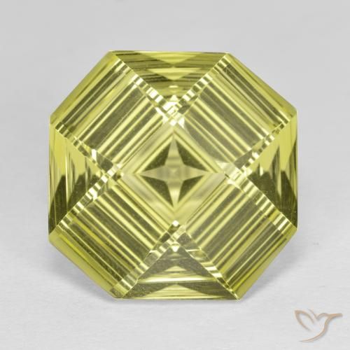9.12ct Натуральный Средний желтый Кварц, Изумрудная огранка, Чистота VVS