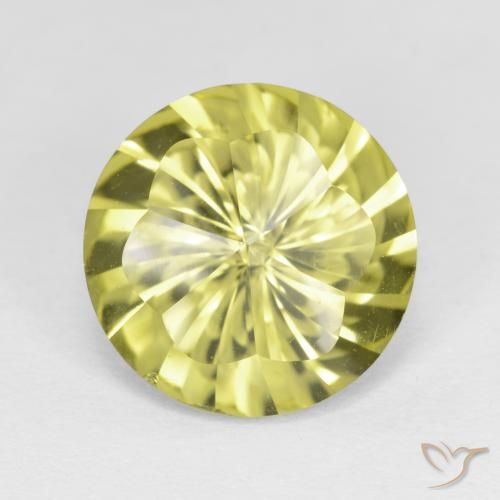 4.90ct Натуральный Светло-желтый ананас Кварц, Круглый, Чистота VVS