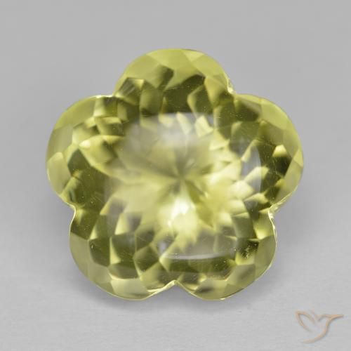 11.33ct Натуральный Средний желтый Кварц, Огранка Цветок, Прозрачный