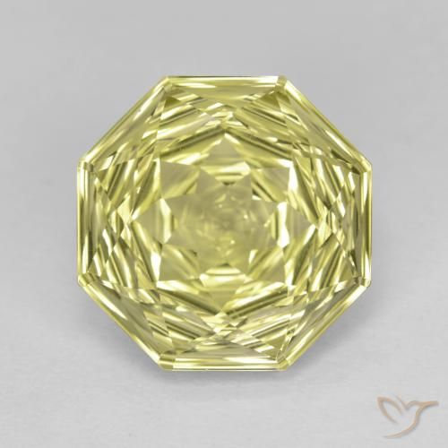 5.79ct Натуральный Средне-светло-желтый Кварц, Изумрудная огранка, Чистота VVS
