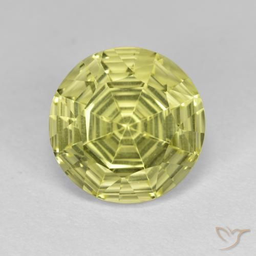 3.57ct Натуральный Средний желтый Кварц, Круглый, Чистота VVS
