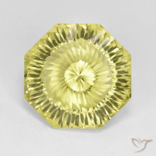 7.86ct Натуральный Средний желтый Кварц, Изумрудная огранка, Чистота VVS