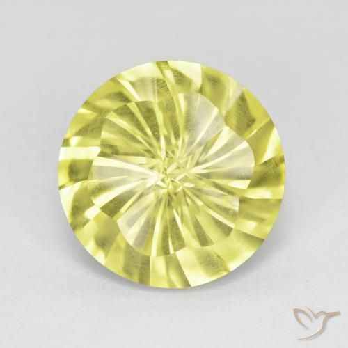 5.28ct Натуральный Лимонно-желтый Кварц, Круглый, Чистота VS