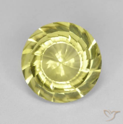 5.53ct Натуральный Светло-желтый Кварц, Круглый, Чистота VVS