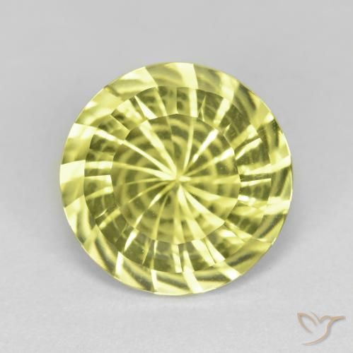 5.16ct Натуральный Лимонно-желтый Кварц, Круглый, Чистота VVS