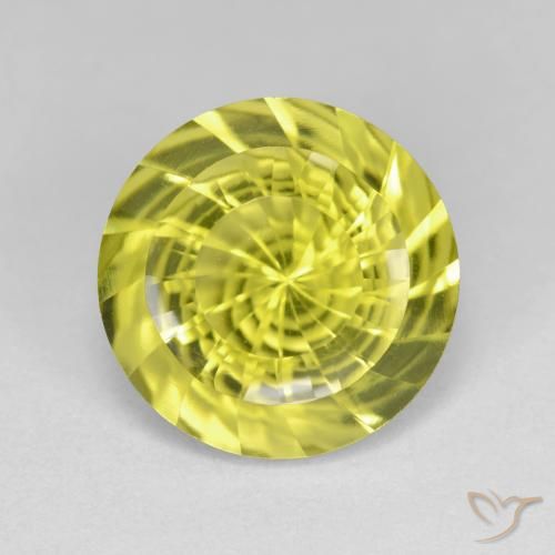 5.59ct Натуральный Средний желтый Кварц, Круглый, Чистота VVS