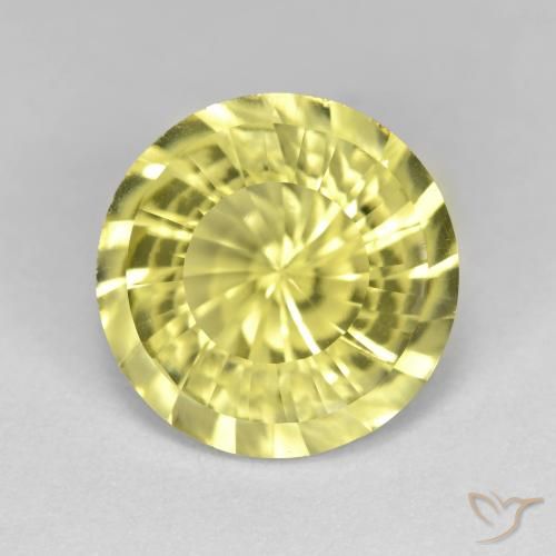 5.26ct Натуральный Средний желтый Кварц, Круглый, Чистота VVS