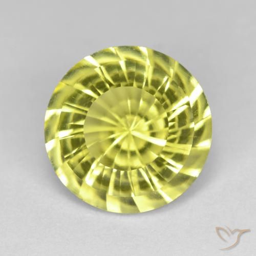 5.35ct Натуральный Средний желтый Кварц, Круглый, Чистота VVS