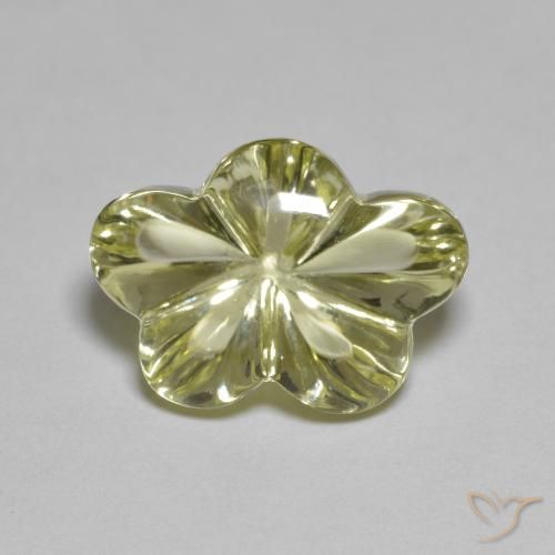 6.32ct Натуральный Средний желтый Кварц, Огранка Цветок, Прозрачный