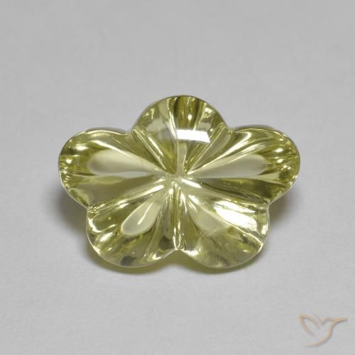 6.22ct Натуральный Средний желтый Кварц, Огранка Цветок, Прозрачный