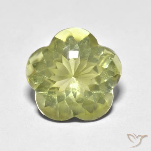 4.69ct Натуральный Средний желтый Кварц, Огранка Цветок, Прозрачный