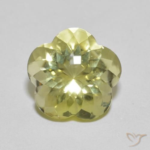5.10ct Натуральный Лагуна желтая Кварц, Огранка Цветок, Прозрачный