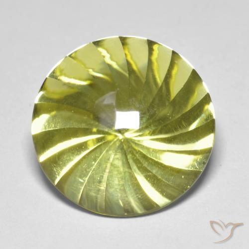 12.44ct Натуральный Средний желтый Кварц, Круглый, Прозрачный