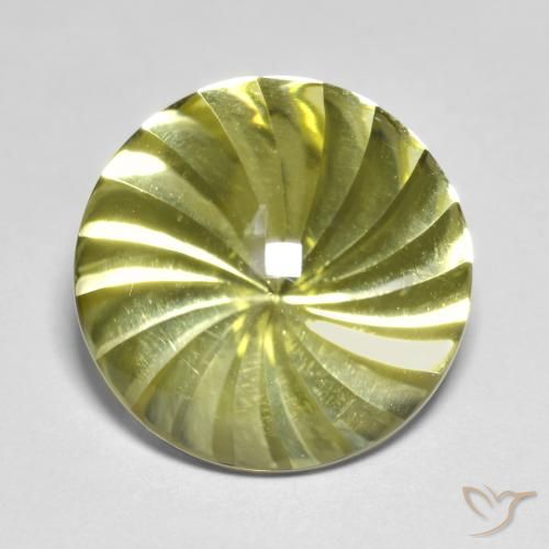 12.86ct Натуральный Средний желтый Кварц, Круглый, Прозрачный