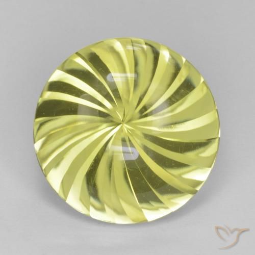 12.75ct Натуральный Средний желтый Кварц, Круглый, Прозрачный