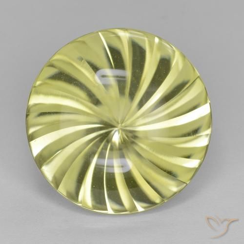 12.53ct Натуральный Желто-зеленый Кварц, Круглый, Прозрачный