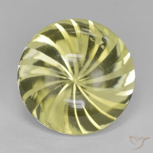 13.30ct Натуральный Зеленовато-желтый Кварц, Круглый, Прозрачный