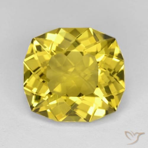 9.58ct Натуральный Средний желтый Кварц, Подушка, VVS-VS
