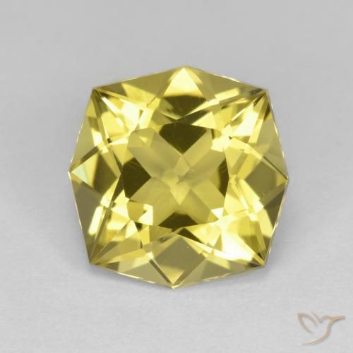 4.61ct Натуральный Средний желтый Кварц, Изумрудная огранка, VVS-VS