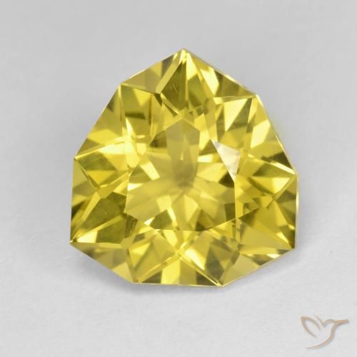5.84ct Натуральный Средний желтый Кварц, Триллион, VVS-VS