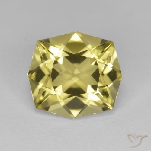 4.71ct Натуральный Светло-желтый Кварц, Изумрудная огранка, VVS-VS