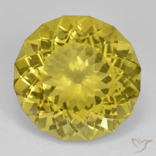 25.03ct Натуральный Светло-медово-желтый Кварц, Круглый, Чистота VS
