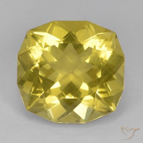 15.14ct Натуральный Средний желтый Кварц, Подушка, Чистота VS