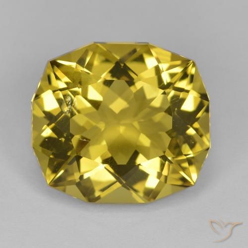 10.54ct Натуральный Дижонский желтый Кварц, Подушка, Чистота VS
