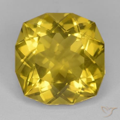 16.34ct Натуральный Светло-медово-желтый Кварц, Подушка, Чистота VS
