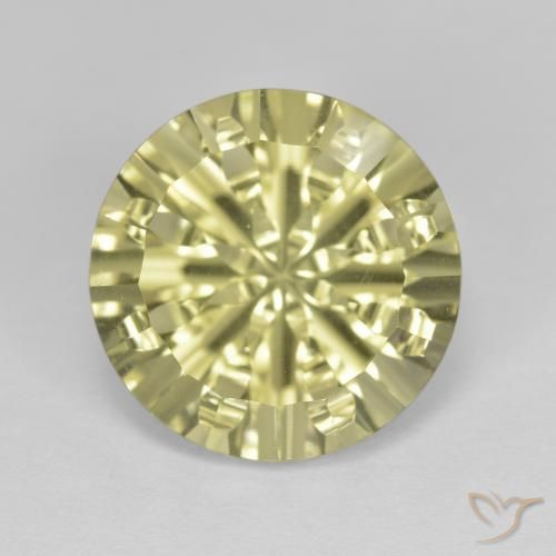 5.47ct Натуральный Бледно-кремово-желтый Кварц, Круглый, Чистота VVS