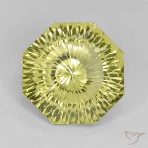 8.71ct Натуральный Лимонно-желтый Кварц, Изумрудная огранка, Чистота VVS
