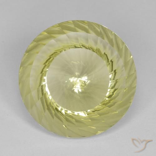 10.17ct Натуральный Средний желтый Кварц, Круглый, VVS-VS