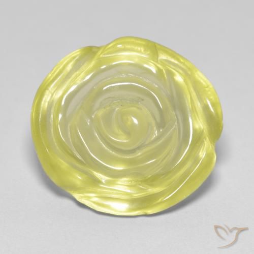 12.99ct Натуральный Средний желтый Кварц, Огранка Цветок, Прозрачный