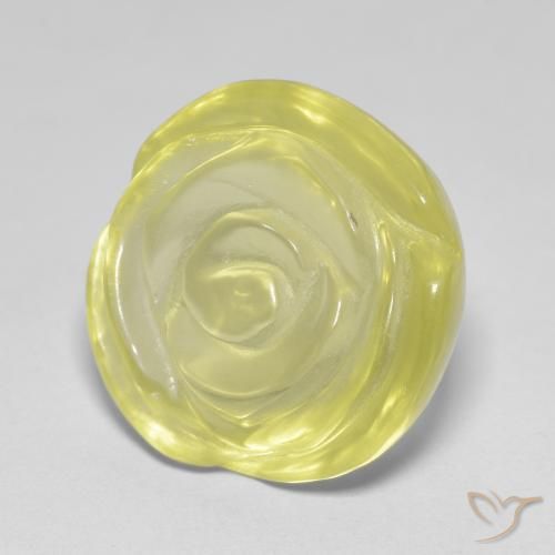 16.97ct Натуральный Лагуна желтая Кварц, Огранка Цветок, Прозрачный