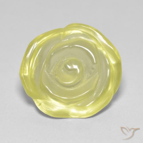 9.48ct Натуральный Палевый Кварц, Огранка Цветок, Прозрачный