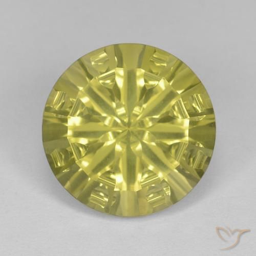 5.41ct Натуральный Средний желтый Кварц, Круглый, Чистота VVS