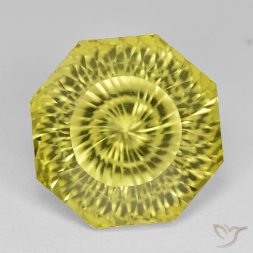 12.80ct Натуральный Шмель желтый Кварц, Изумрудная огранка, Чистота VVS