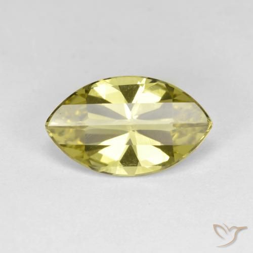 2.58ct Натуральный Светло-желтый Кварц, Маркиза, Чистота VVS