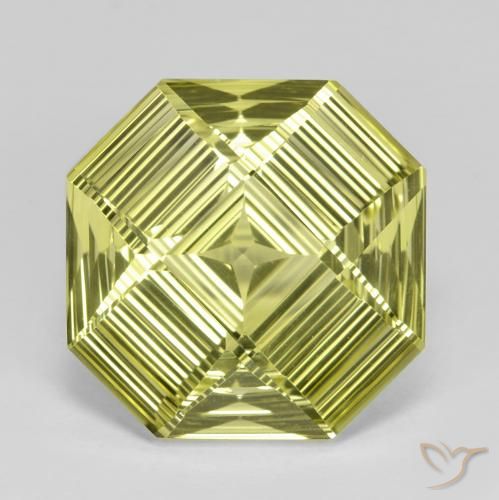 13.26ct Натуральный Средний желтый Кварц, Изумрудная огранка, Чистота VVS