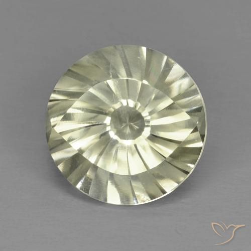 5.61ct Натуральный Светло-зеленовато-желтый Кварц, Круглый, Чистота VVS