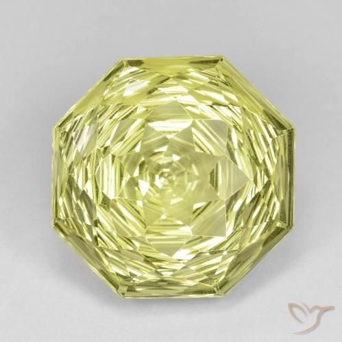 14.02ct Натуральный Средний желтый Кварц, Изумрудная огранка, Чистота VVS