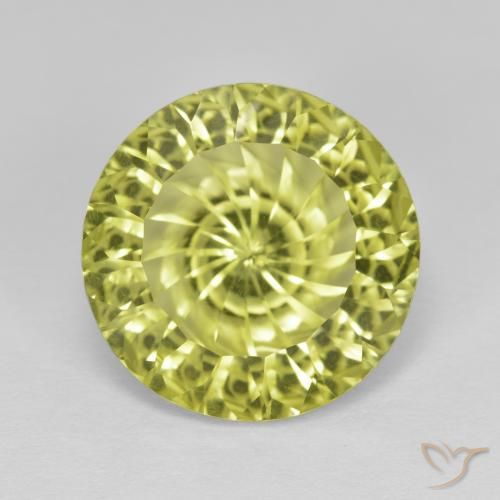 7.74ct Натуральный Средний желтый Кварц, Круглый, Чистота VVS